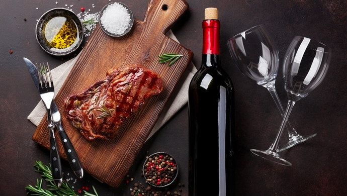 Molecular cuisine pan-fried steak