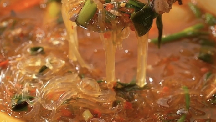 Canned fish vermicelli soup in Thai cuisine