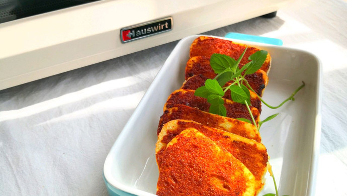 Dark cuisine grilled buns