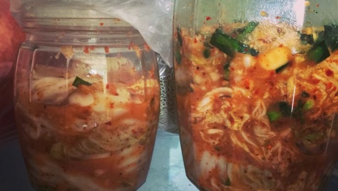 Homemade Korean kimchi