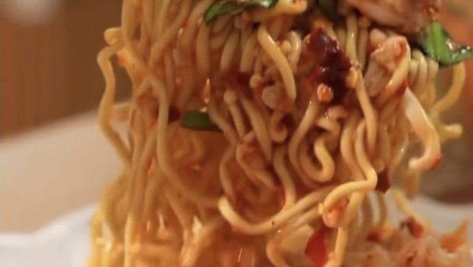 Thai pork and seafood noodles