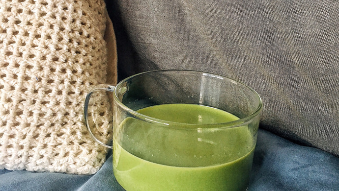 Thai hand label hot milk green