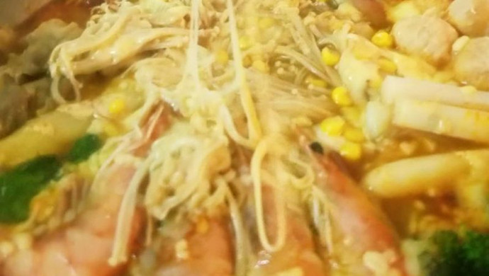 Korean cheese hot pot