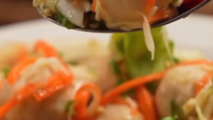 Thai pork ball salad