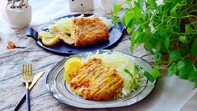 Cordon Bleu cheese popping pork chops - French cuisine