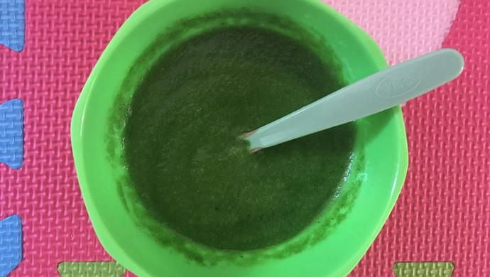 Small green vegetable rice cereal (food processor version)