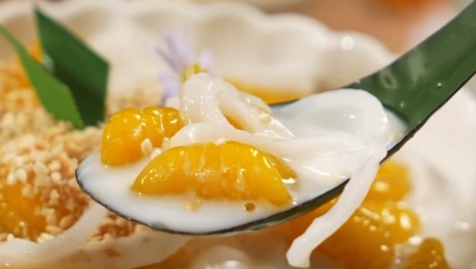 Thai coconut milk pumpkin taro balls