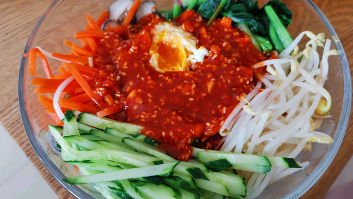 Homemade Korean bibimbap