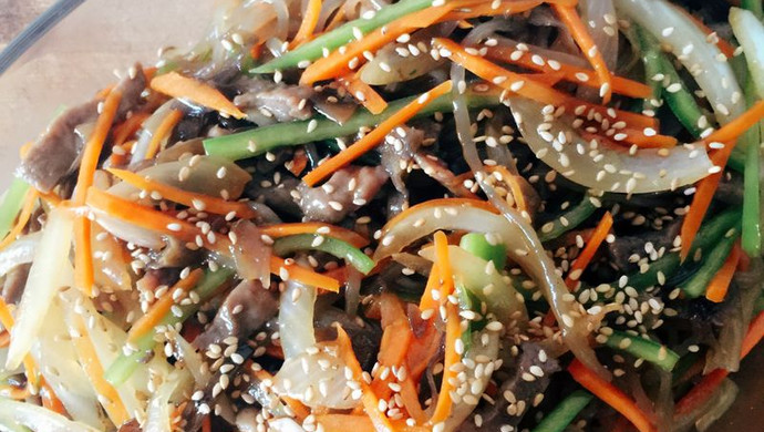 Authentic stir-fried vegetables from Korea