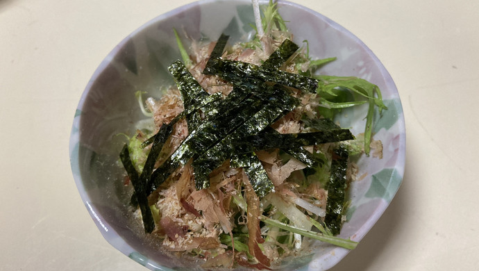 Japanese mizuna simple salad recipe