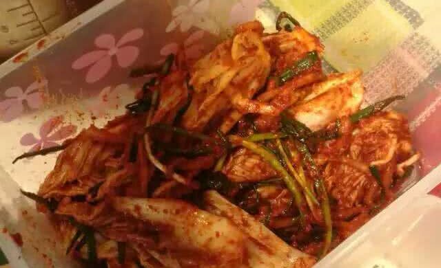 Homemade Korean kimchi