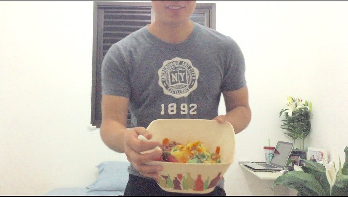 Thai cucumber papaya salad