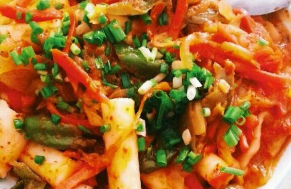 Korean spicy rice cakes