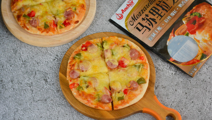 Grease-free crispy bottom sausage pizza