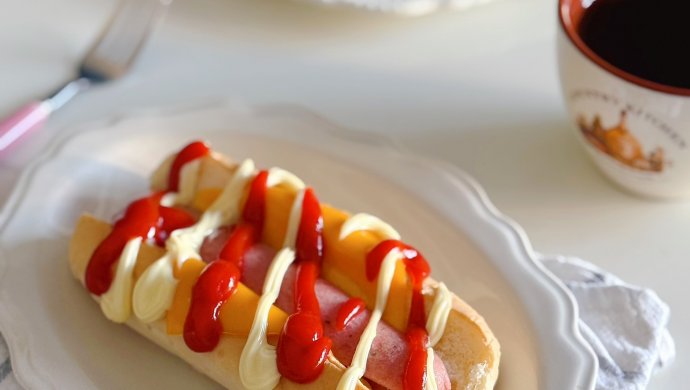 16+8 Light Fasting Breakfast|Ham Sausage Cheese Hot Dog