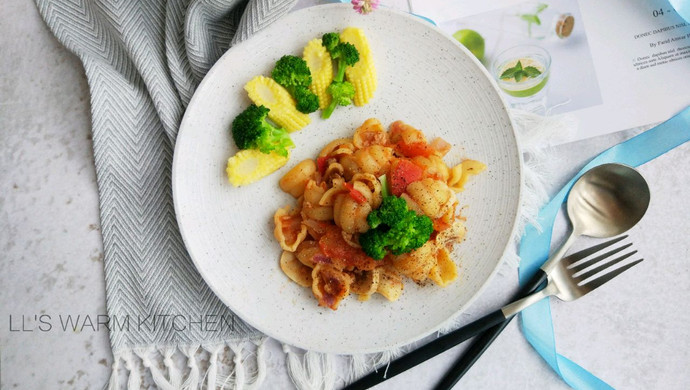 Sweet and sour shell pasta