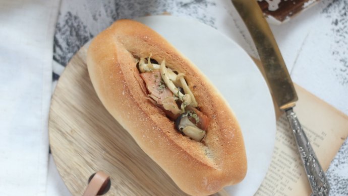 Bacon mushroom cheese bread