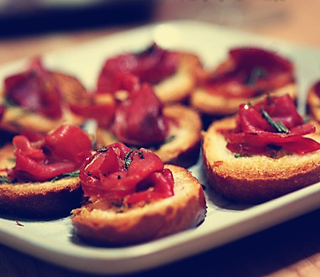 Homemade tapas Tapas, delicious Spanish ham