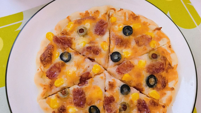 Spanish Black Olive Pizza