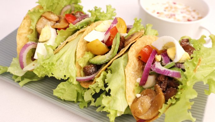 Mexican corn beef seasonal vegetable cake