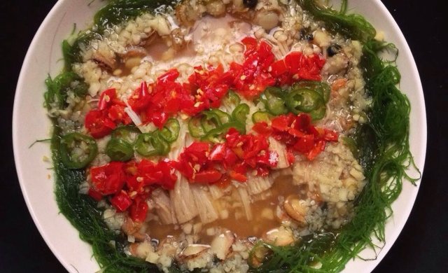 Chop the pepper greens