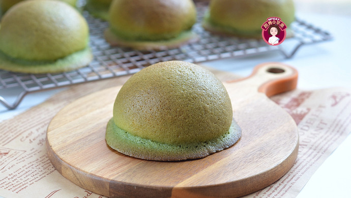 Mexican matcha red bean buns
