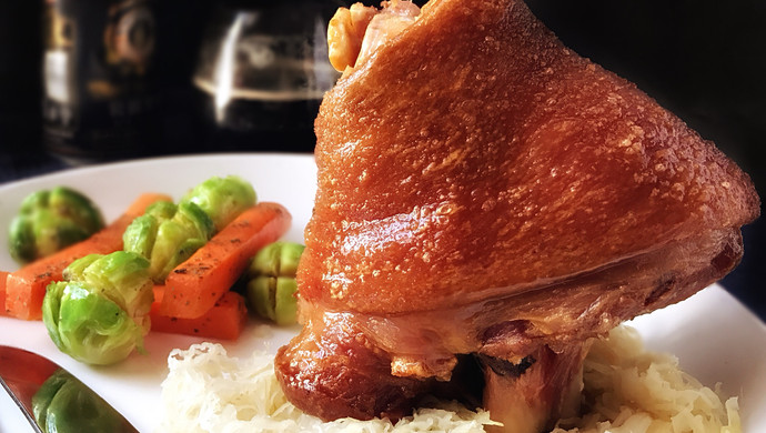 Crispy German Salted Pork Knuckle (with Hong Kong Style)