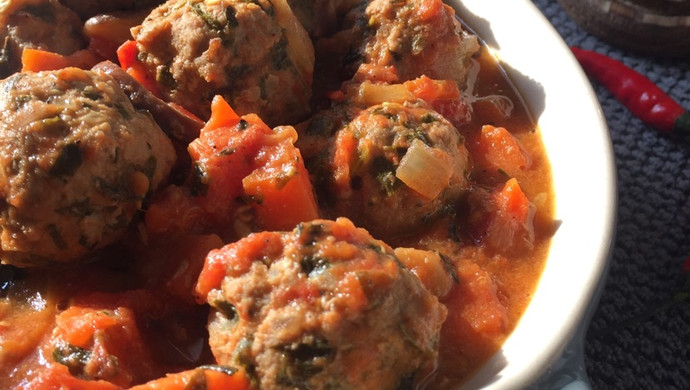 Mexican-style beef balls